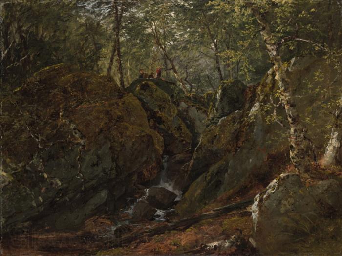 John Frederick Kensett Catskill Waterfall France oil painting art